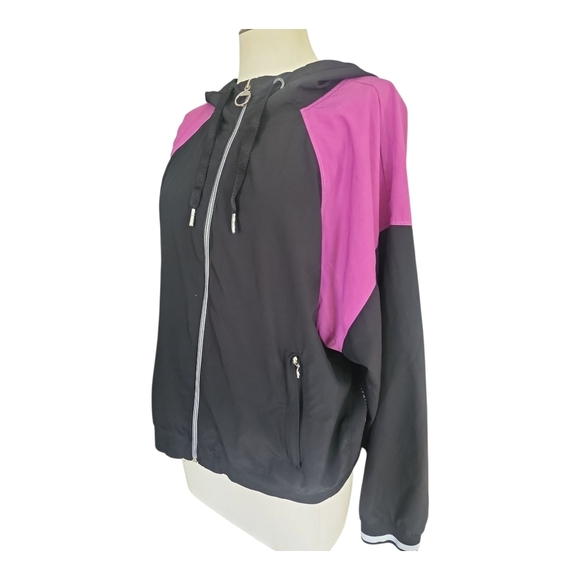 Calvin Klein Black & Pink Bomber Jacket  Stylish & Versatile - Picture 5 of 8